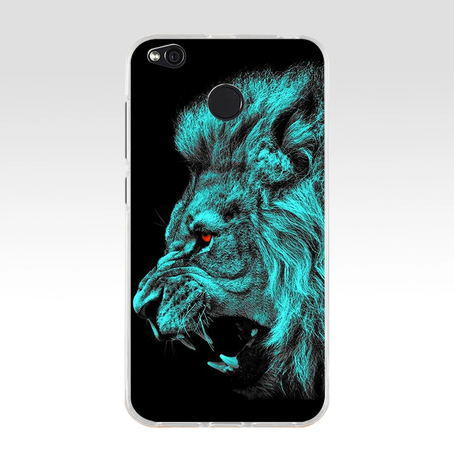 29 colorful Lion Tiger leopard Wolf TPU Soft Silicone Phone Case for Xiaomi Redmi 4X 4A 5A 6A 6 Note 5a pro mi a1 8 lite Cover - Color: 8