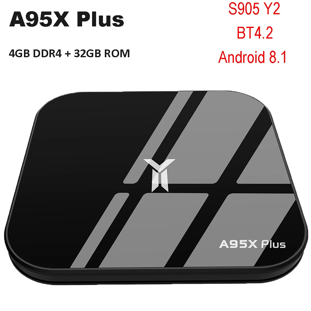 A95X плюс YII Smart ТВ коробка Android 8,1 Amlogic S905 4 Гб DDR4 32 Гб Встроенная память 2,4 г/5G Wi-Fi USB3.0 BT4.2 Поддержка 4 K H.265 Media Player