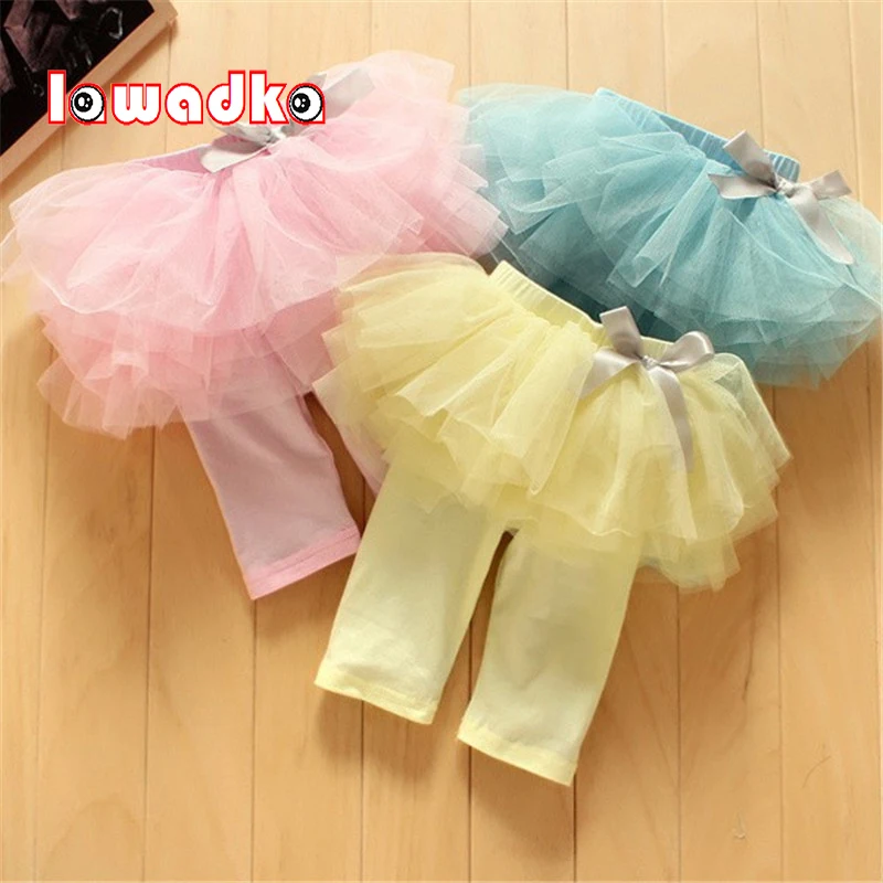 

Lawadka Lace Cotton Baby Pants Girls Skinny Pants 5Points Trousers Summer Style