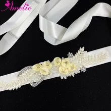5 шт./партия, лидер продаж, пояс для невесты, украшенный бусинами, с маленькими цветами, свадебная аппликация для пояса, женский пояс, повязка на голову для девочек