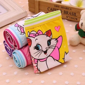 

3 Pcs/lotFemale Cartoon Printed Baby Girls Underwear Boxer Briefs Panties Girls Boxer Underwear Children's Cotton Underwear