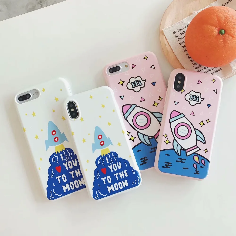 Hazy beauty For iphone 6 6S Case Luxury Cartoon Pattern Glossy Phone Silicagel Soft 8 7 x Plus Back Cover Capa |