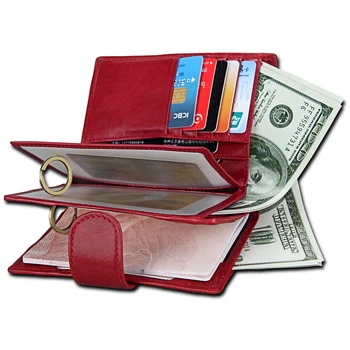 

R40 Passport Wallet Men Genuine Leather Travel Passport Cover Case Document Holder Large Capacity Credit Card Holder Coin Purse
