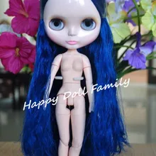 Кукла Blyth, Обнаженная кукла Blyth с Соединенным телом, тяжелые синие волосы, G42