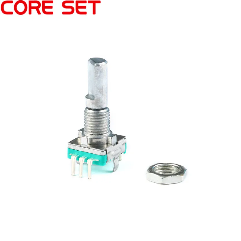 10x EC11 Drehgeberschalter 15 Mm Vollachse – Berührungsloser Encoder Mit Druckknopf Für Auto & Multimedia