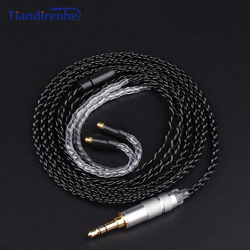 

DIY MMCX Cable for Shure SE215 SE425 SE535 SE846 Earphone Upgrade Silver-plated Copper Headphone Wire for iPhone Android IOS