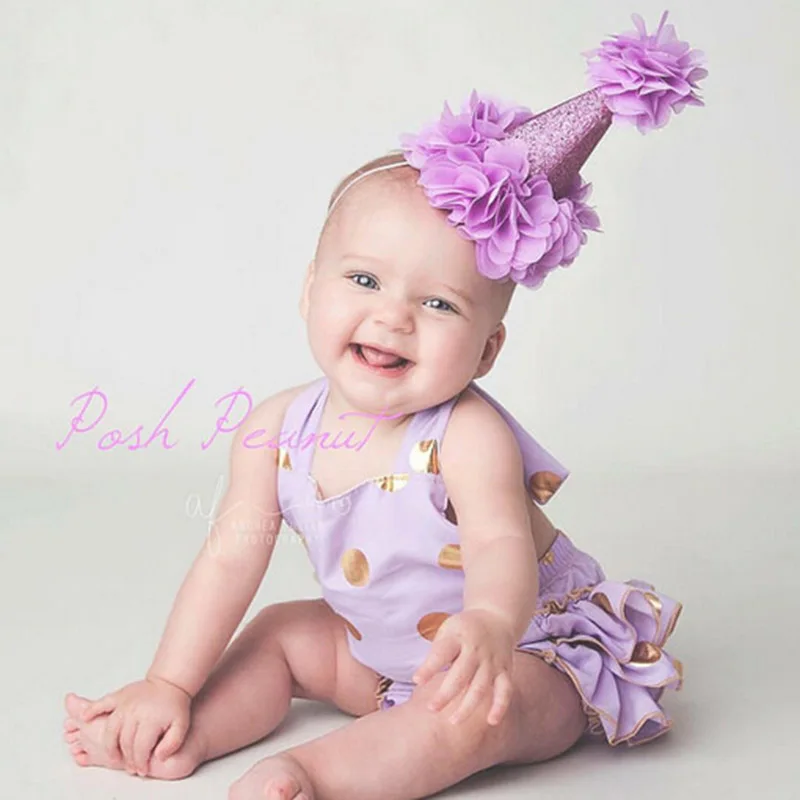 Newborn Birthday Crown Headband for Kids Hair Accessories Handmade