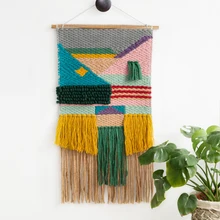 Шерсть ручной работы геометрический индийский гобелен украшения стены morocco плед полосатый современный дизайн килим скандинавском стиле