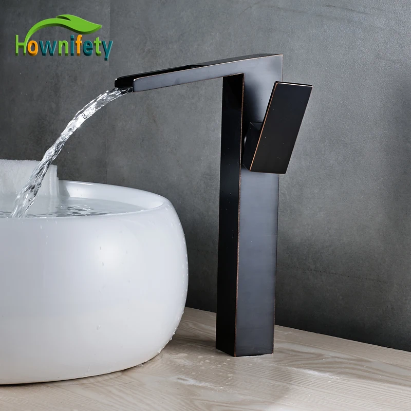 

Black Color Bathroom Sink Faucet One Hole Single Handle Hot And Cold Water Basin Faucet Countertop Tap
