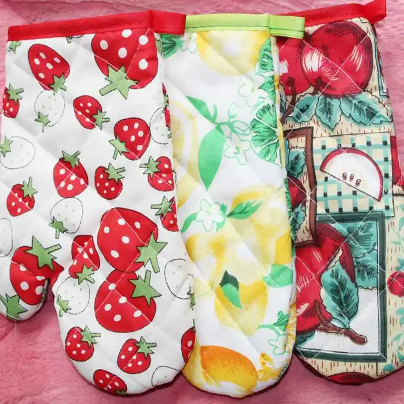 

Heat Resistant Silicone Glove Washable Cooking Baking BBQ Oven Microwave Gloves Cooking Kitchen Heat Resistant Cotton Glove