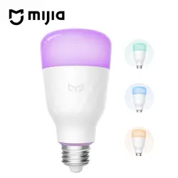 Версия Xiaomi Yeelight умная Светодиодный лампа E26 E27 10 Вт 800lm wifi лампа для настольной лампы спальня через приложение пульт дистанционного