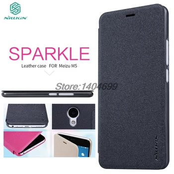 

Meizu M5 Flip Case Nillkin Sparkle Series PU Leather Cover Case For Meizu M5 Mini 5.2 inch Phone