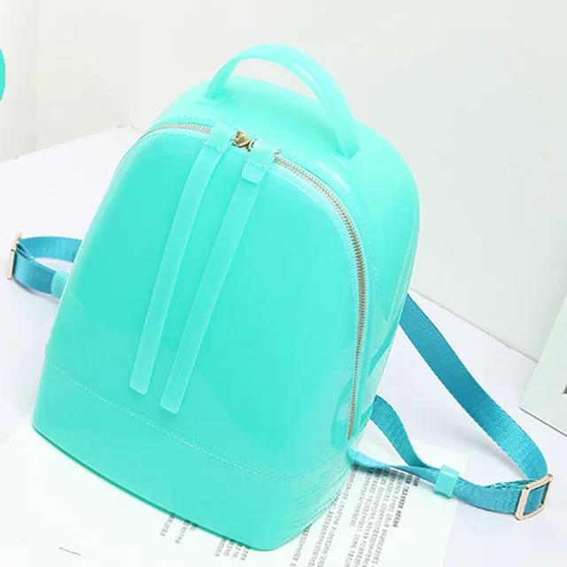 Candy Color Summer Jelly Backpacks Waterproof PVC School Bags Plastic
