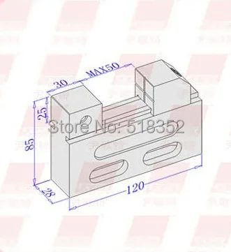 EPT-7053 точность EDM Vises120x85xT28mm, SUS440 Нержавеющая сталь вице-зажим для заточки зубьев для EDM машины для резки проволоки