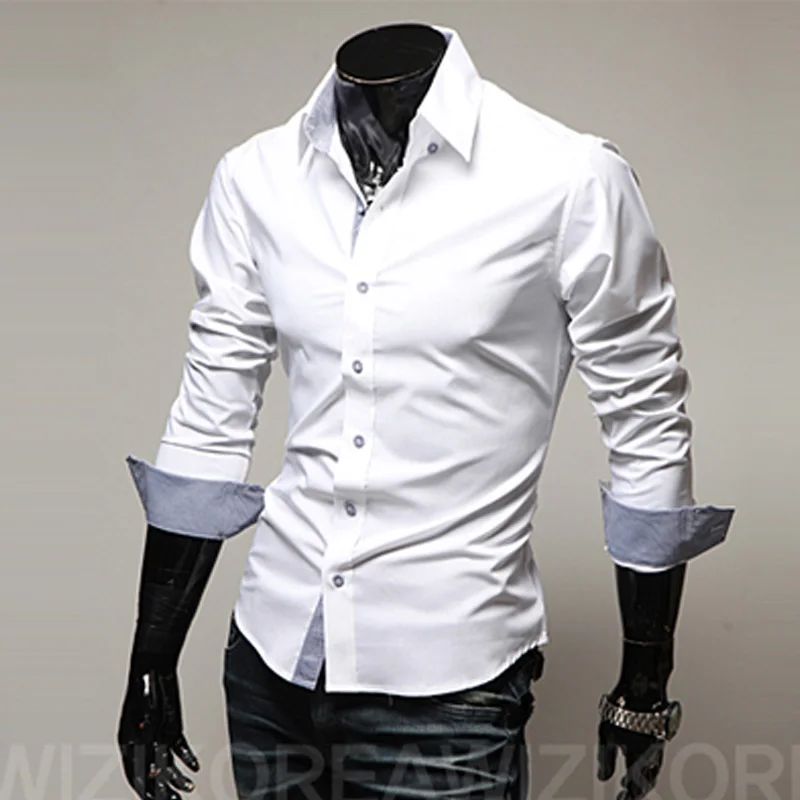 mens casual shirt fashion new designer slim fit long sleeve classic shirts men size 3xl male shirts chemid se homme mens casual shirt fashion new designer slim fit long sleeve classic shirts men size 3xl male shirts chemid se homme