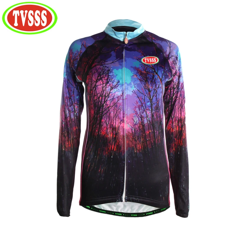 

TVSSS 2017 Women's High Quality Summer Long Sleeve Cycling Jerseys Pretty Color Novel Bike Clothing