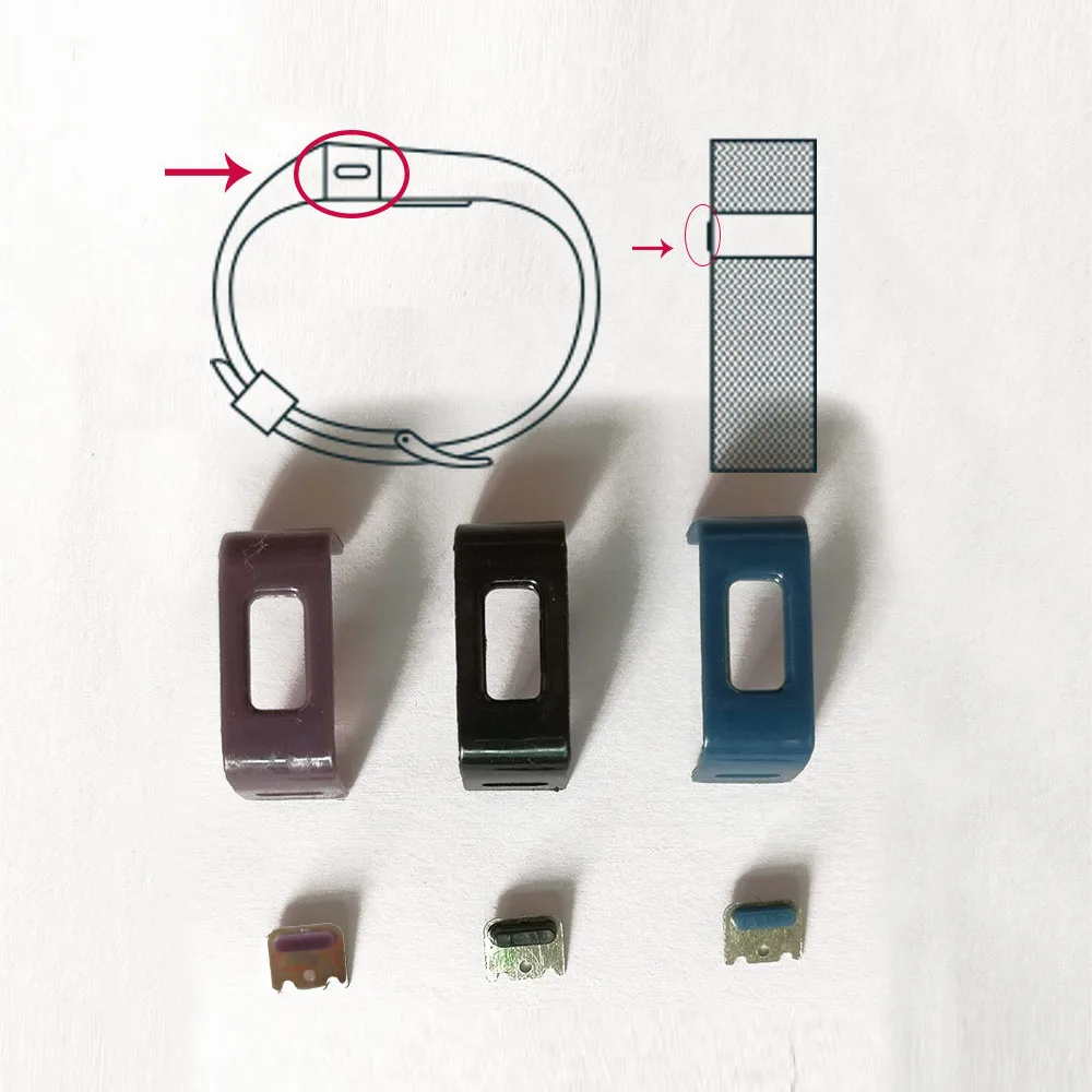 Зажим пряжка для зарядки смарт браслета со сменной кнопкой Fitbit Charge