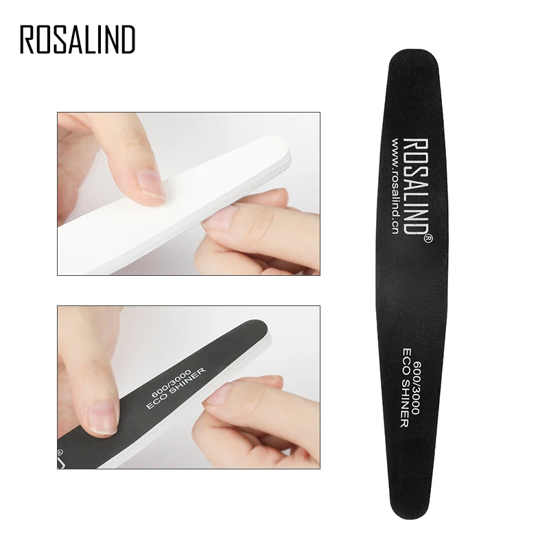 ROSALIND 1 шт. пилки для ногтей полный Профессиональный Педикюр Маникюр полирование тонкое шлифование инструменты для красоты маникюр педикюр инструмент для дизайна ногтей