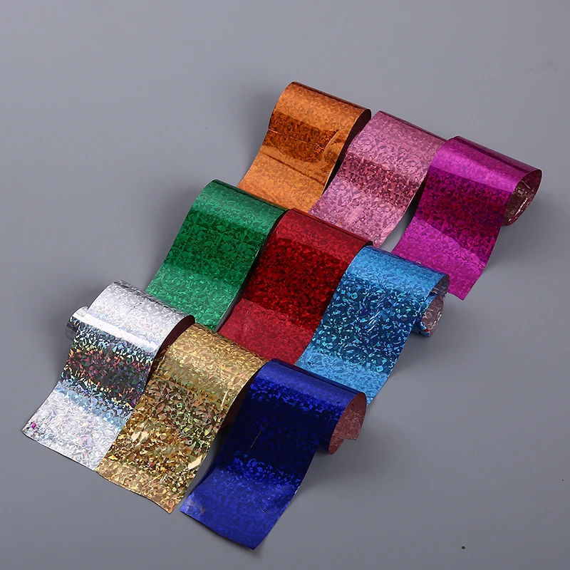 

9Pcs/set 4*20cm cat eye Sky Nail Foil Colorful Nail Starry Glitter Transfer Sticker Manicure Nail Art Decoration