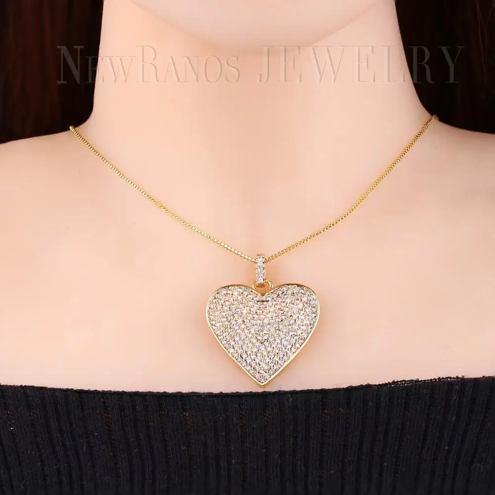 Ожерелье с подвеской в виде сердечка Серебряного и золотого цвета, модное ювелирное изделие для женщин, подарок NJD001601