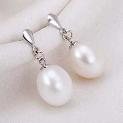 Natural Pearl Earrings For Women 925 Sterling Silver Jewelry Water Drop Pearl Earring Quality Wedding Gift pearl earrings drop earrings dome teardrop earrings