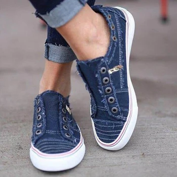 

Women Sneakers 2020 New Women Casual Shoes Comfort Shoes Women Summer Fashion Denim Shoes Platform Women Canvas Shoes