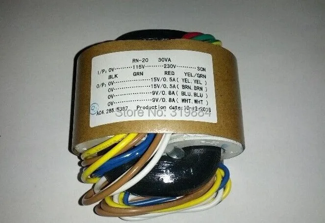 

Free shipping high quality 220V 30W R-Core Transformer R-TRANSFORMER for stereo DAC board
