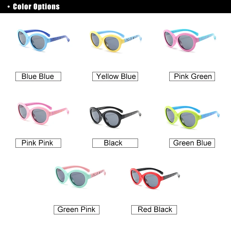 Ralferty Детские Овальные Солнцезащитные очки поляризованные детские для девочек и мальчиков UV400 Солнцезащитные очки гибкие силиконовые TR90 очки аксессуары K1887