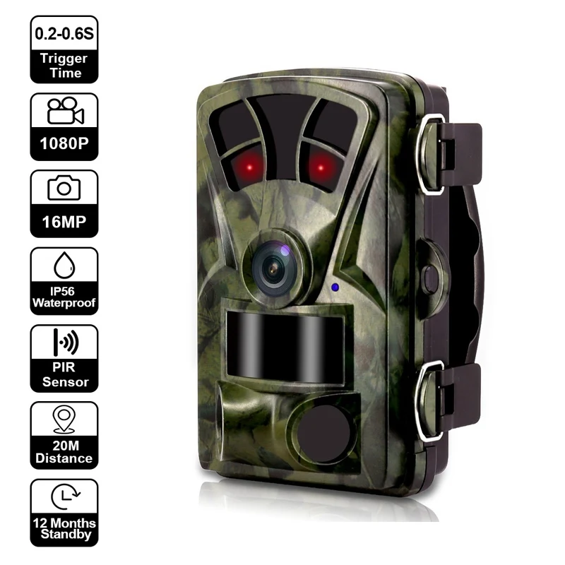 

Wild Camera 16MP 1080P Full HD Trail Camera Infrared Wildlife Camera IP56 Waterproof Wild Animals in the Jungle