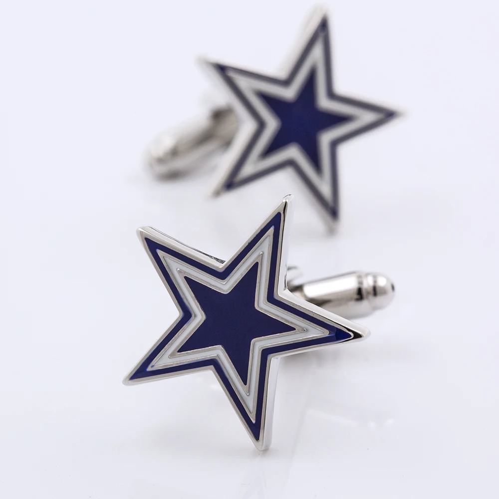 

KFLK hot jewelry for the man's blue star shirt with high quality and brand luxury wedding men guests