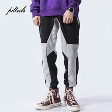 Новые весенние Цветные Лоскутные модные обтягивающие мужские брюки для бега в стиле хип-хоп, повседневные уличные мужские спортивные штаны
