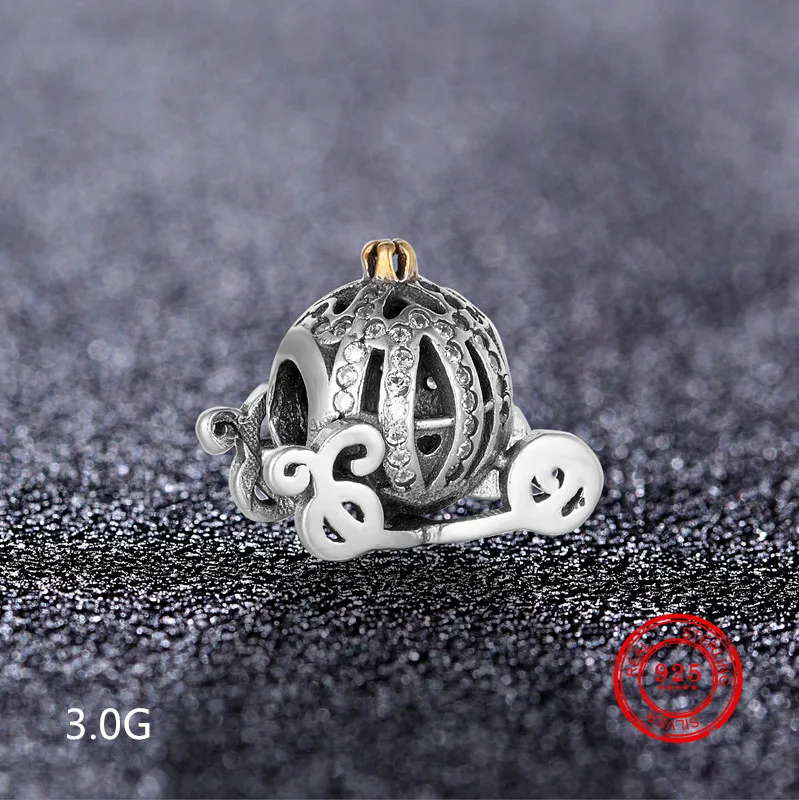 

Charm 925 Sterling Silver Pumpkin Car Beads Suitable for Pandora Original Bracelet DIY Jewelry Accessories Wholesale
