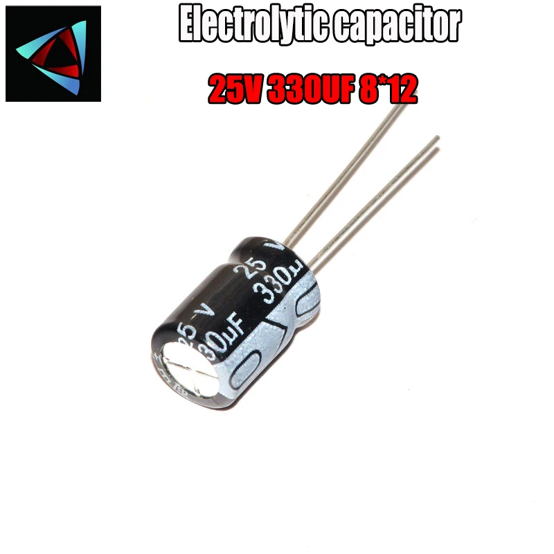 

14PCS Higt quality 25V 330UF 8*12mm 330UF 25V 8*12 Electrolytic capacitor