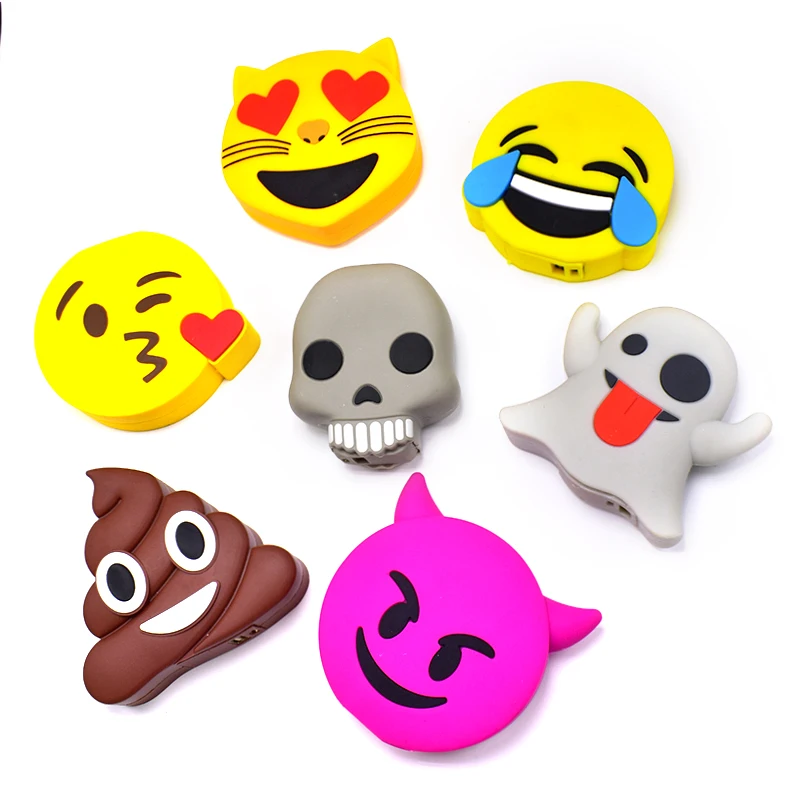 Emoji запасные аккумуляторы для телефонов 2000 мАч единорог мультфильм USB выход