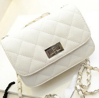$US $6.63  Fashion new handbags High quality PU leather Women bag Small incense wind chain Lozenge Shoulder ba