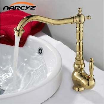 

10.63" Height Gold single handle brass faucet wholesale and retail G1018