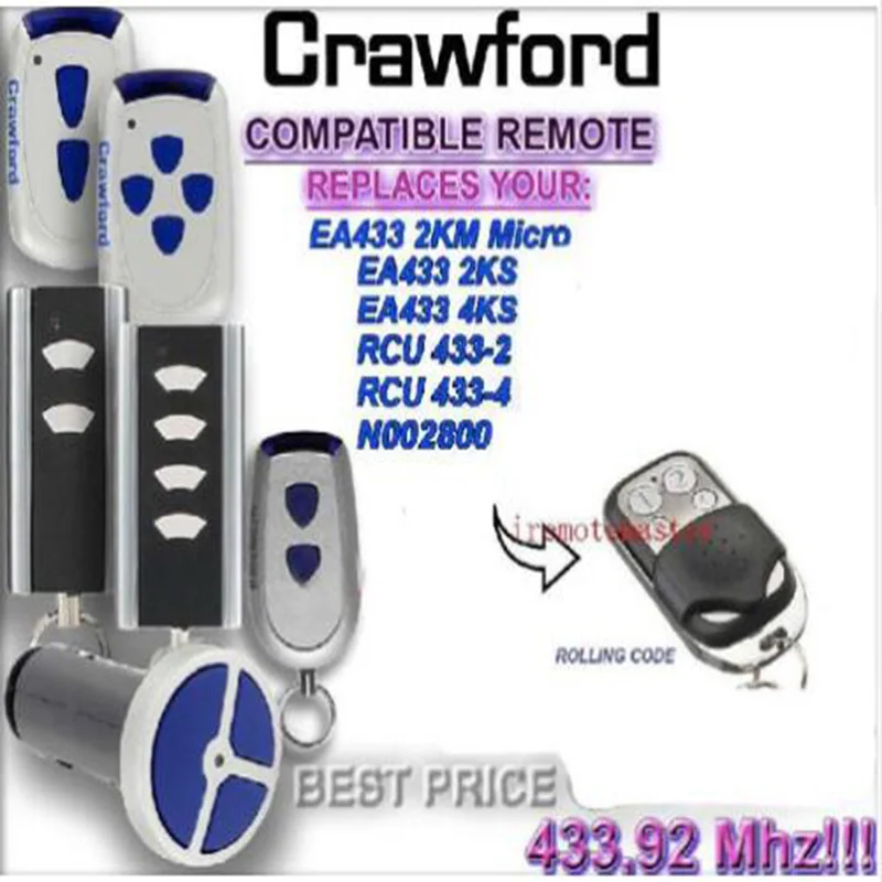 

For Crawford EA433 2KS,EA433 4KS replacement remote