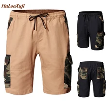HuLooXuJi мужские летние шорты модные камуфляжные строчки военные Короткие штаны мужские повседневные пляжные шорты Размер США: S-2XL