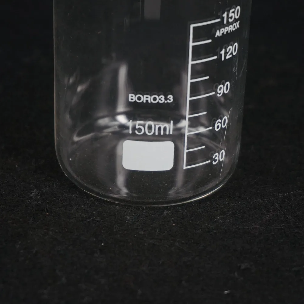 150 мл низкая форма шейкер химия Лаборатория G3.3 боросиликатное стекло Тяжелая стена