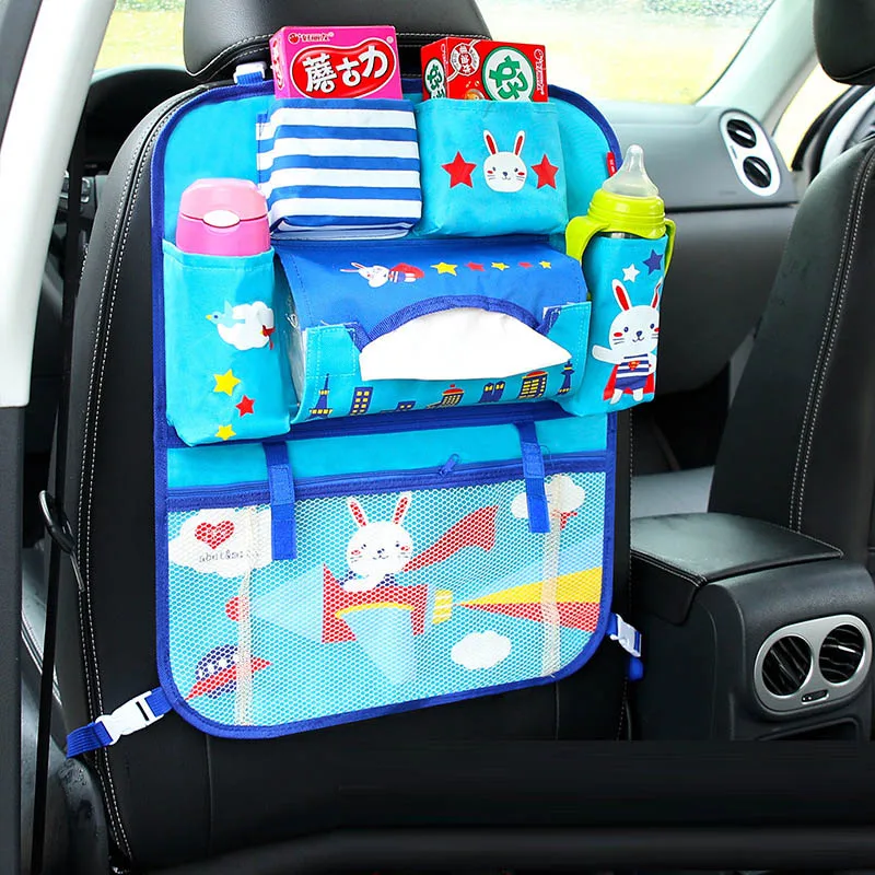 Мультяшная автомобильная сумка для хранения на спинку сиденья, органайзер для детей с изолированным карманом, универсальная защита для укладки, авто аксессуары - Цвет: design 6