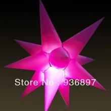 1,2 м надувная звезда 11 шипов, светодиодный светильник и внутренний вентилятор, самая низкая цена