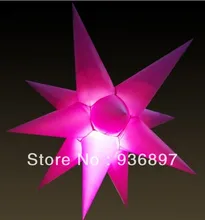 1.2M inflatable star 11spikes, with LED light and inner blower, lowest price, free shipping