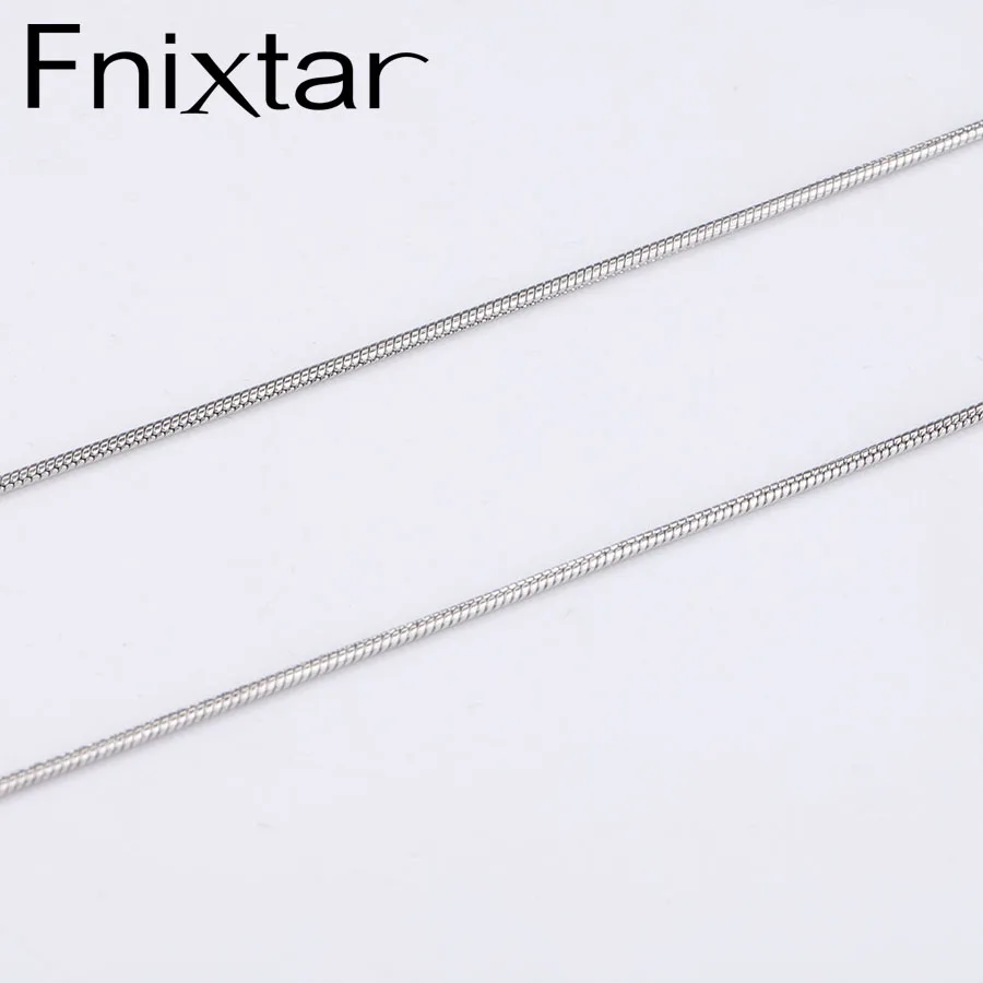 Fnixar 1 2 мм толщина змеиная цепочка ожерелье из нержавеющей стали 20 дюймов 50 см + 5