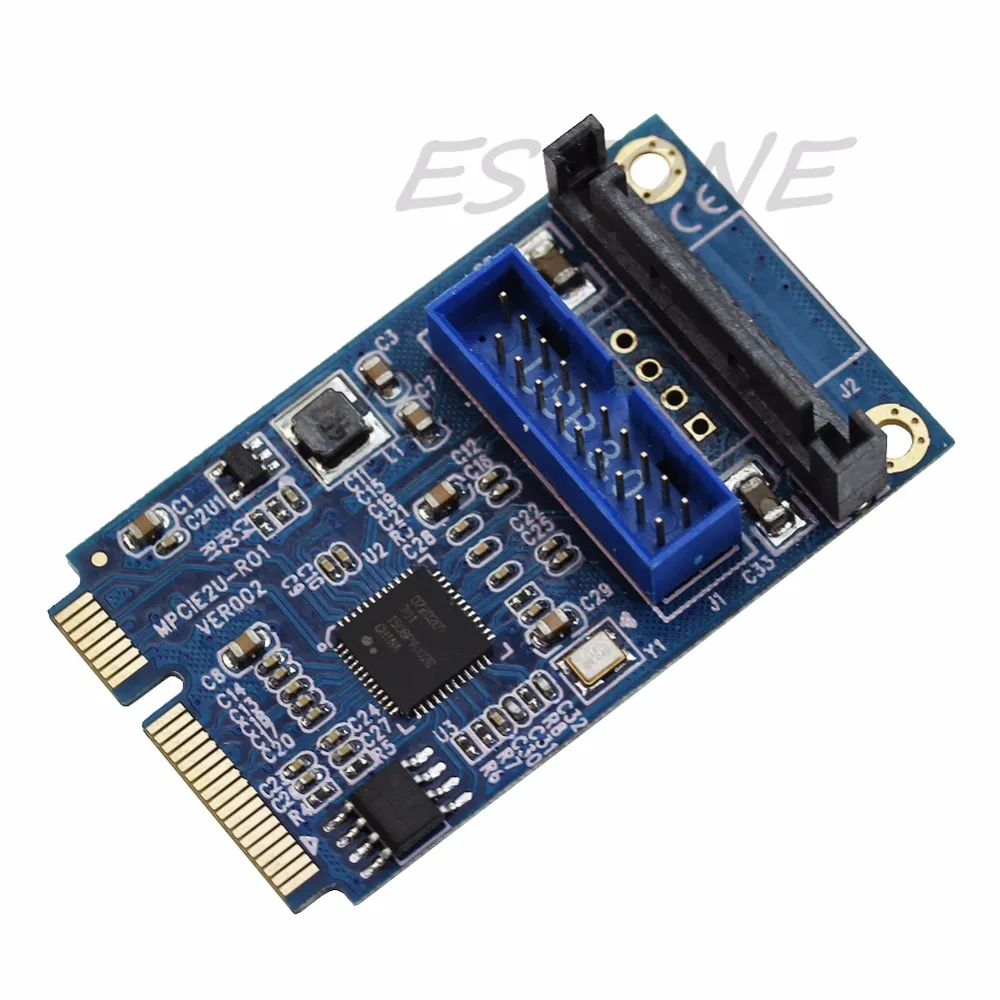BGEKTOTH Mini PCI-E-19-pin USB 3,0 Dual SATA карты расширения адаптер