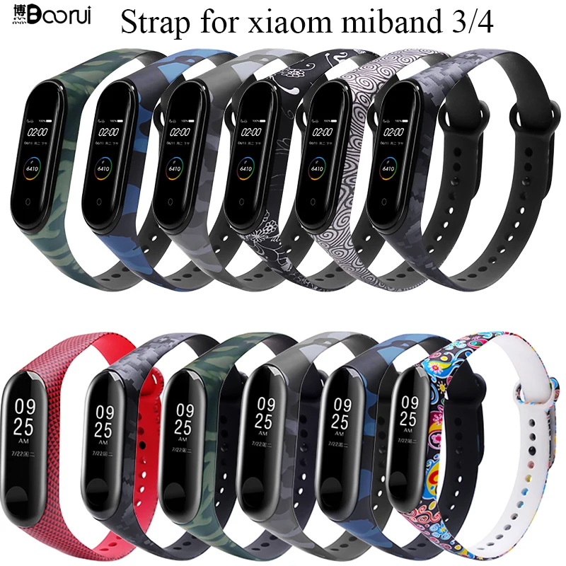 Универсальный ремешок BOORUI Miband 3 4 pulsera inteligente для xiaomi mi3 mi4 смарт браслеты с