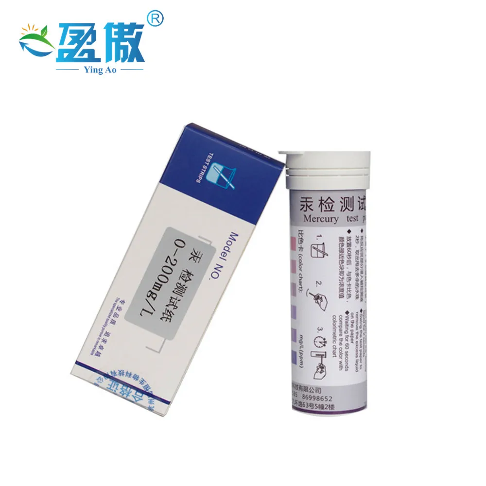 

Mercury (Hg) Indicator Testing Paper PH Meter Colorimetry