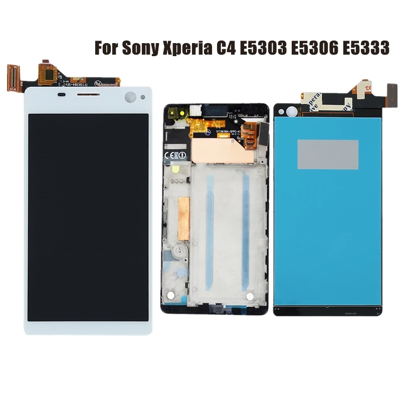 

5.5" Full Assembly For Sony Xperia C4 E5303 E5306 E5333 LCD Display Touch Screen Digitizer Replacement Parts With Frame