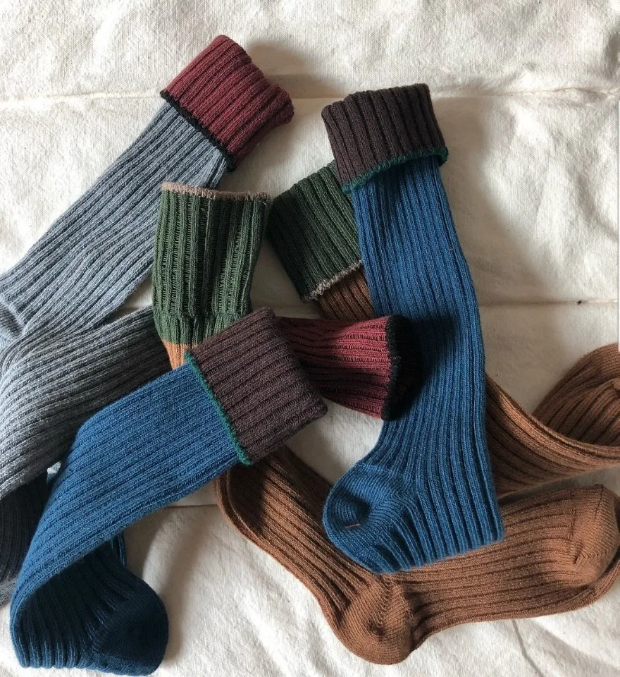2019 Children Knee-Highs Long Ribbed Socks Boys Girls Combed Cotton Elastic Stripped Toddler Socks for Students Kids 1-7 years 2019 Children Knee-Highs Long Ribbed Socks Boys Girls Combed Cotton Elastic Stripped Toddler Socks for Students Kids 1-7 years