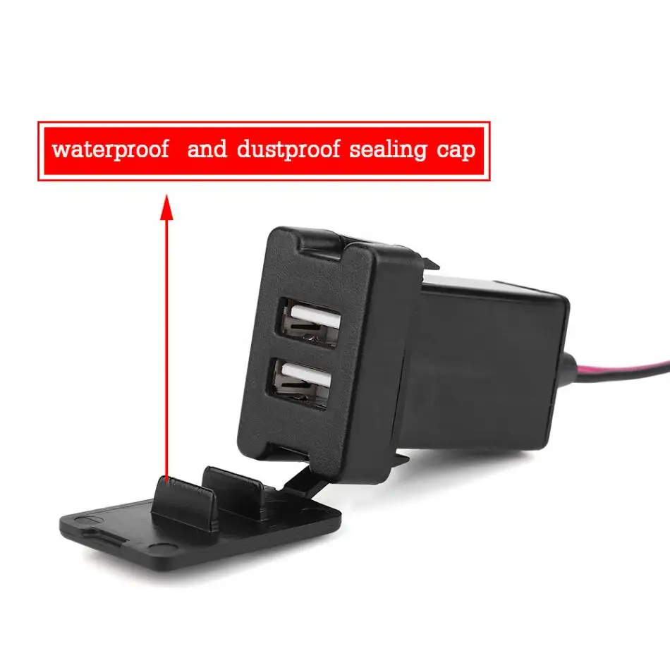 Автомобильное зарядное устройство с двумя usb портами 5 В 3 1 А адаптер для