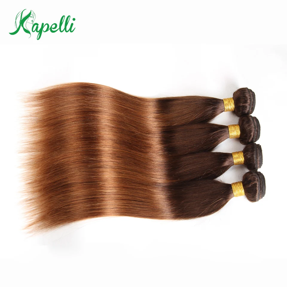 

Ombre Brazilian Straight Hair Bundles Two Tone Blonde Ombre Human Hair Weave Bundles Non-Remy 4 Bundle Deals T4/30 Free Shipping